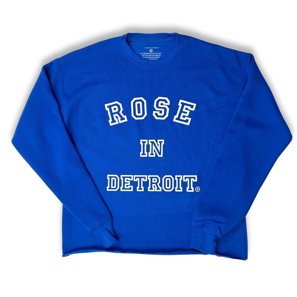 Rose In Detroit Air D™ Sweatshirt (Royal Blue and White)