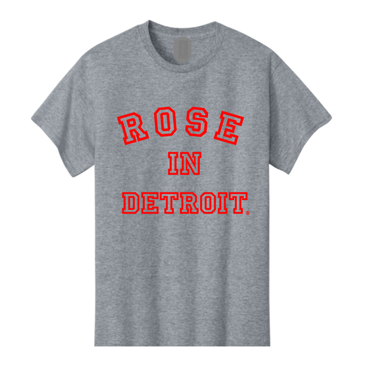 Rose In Detroit® Air D™ Stamp SS T-Shirt (Heather Grey and Red)