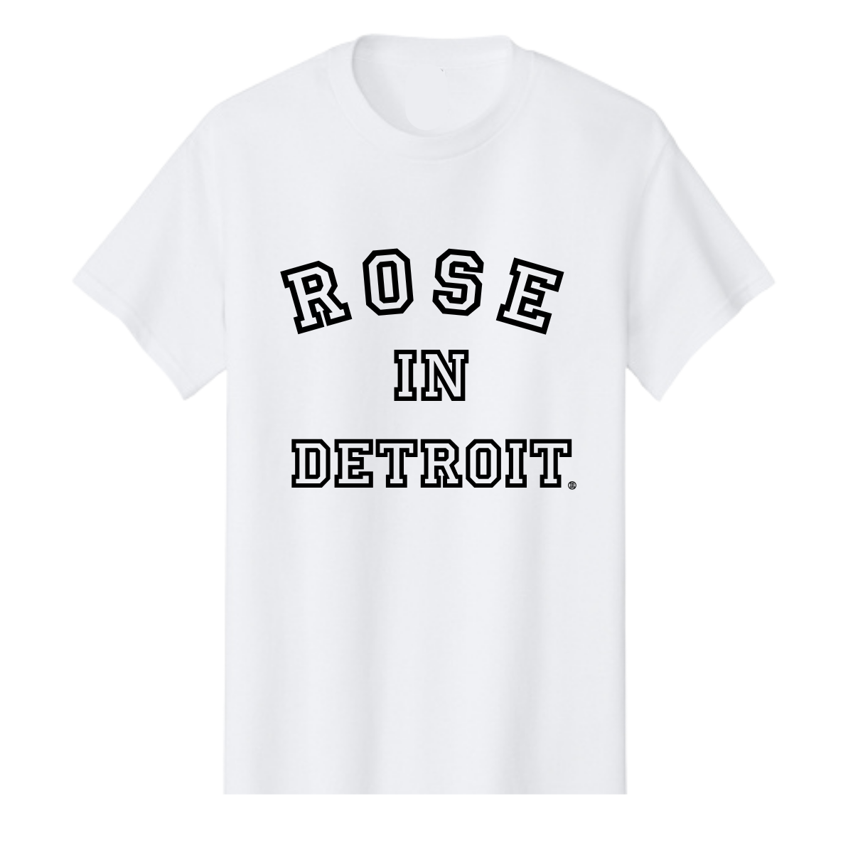 Rose In Detroit® Air D™ Stamp SS T-Shirt (White and Black)