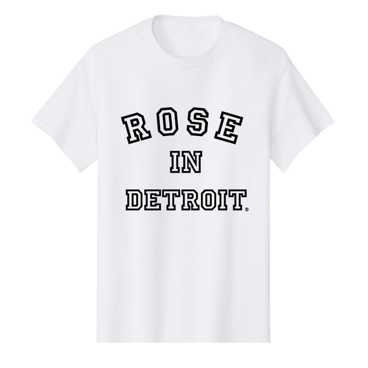 Rose In Detroit® Air D™ Stamp SS T-Shirt (White and Black)