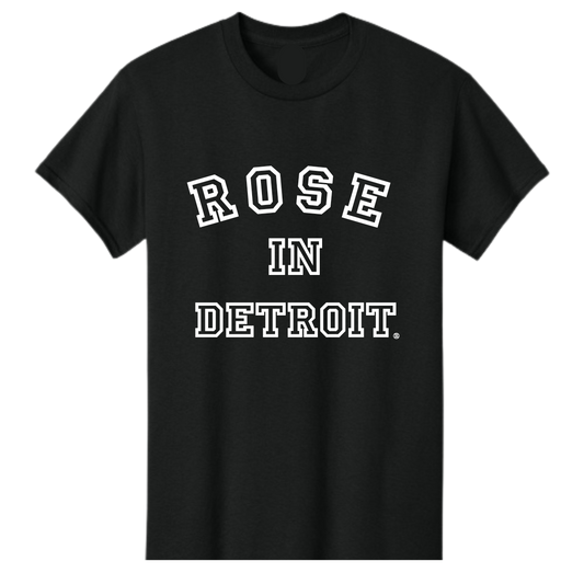 Rose In Detroit® Air D™ Stamp SS T-Shirt (Black and White)